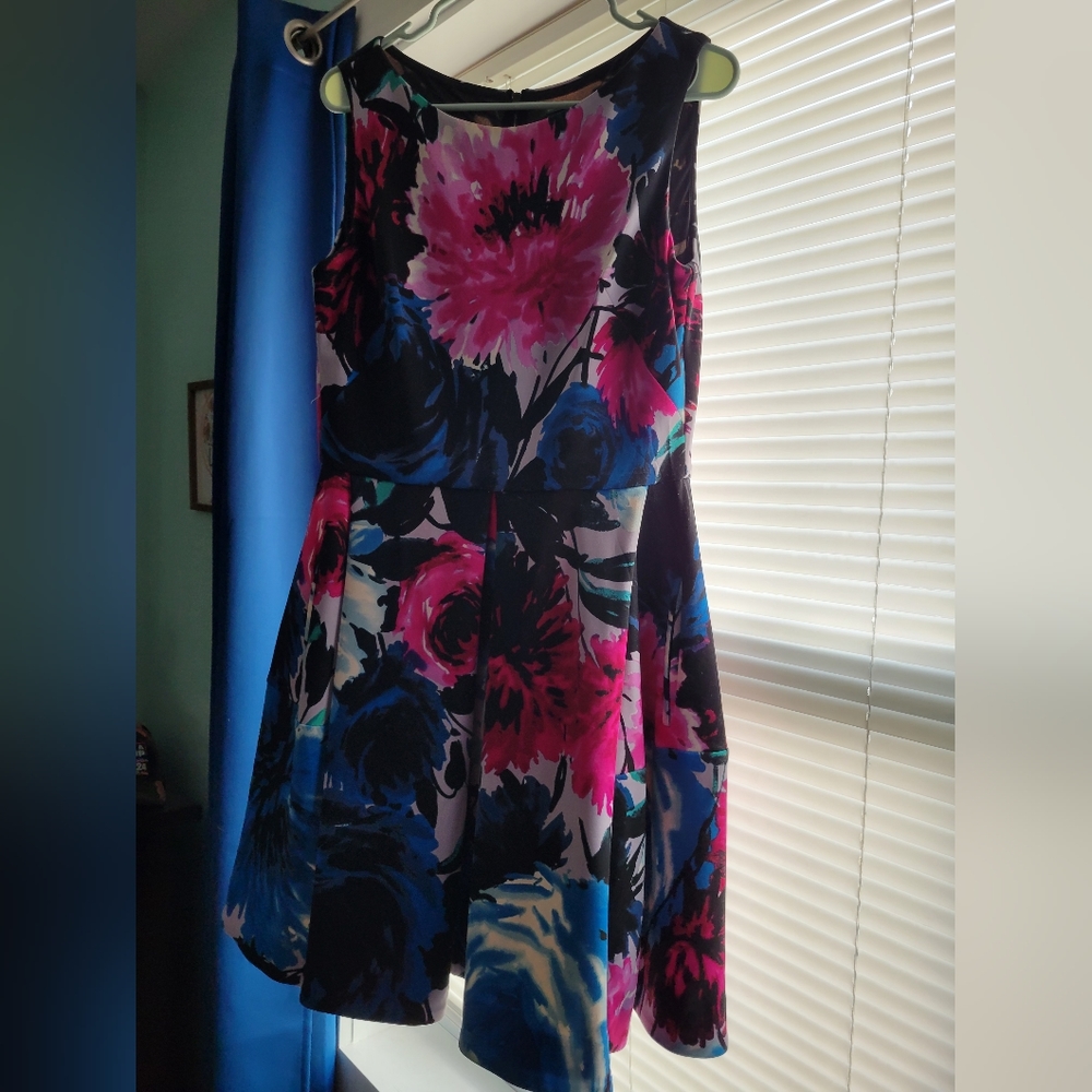 Taylor Fit & Flare Dress, Size 12, Color: Multi/Floral